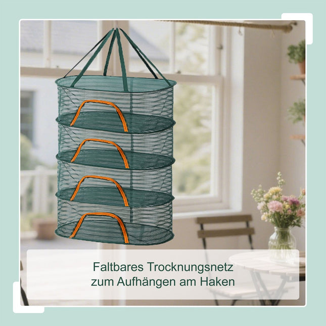 Foldable Oval Drying Net for Vegetables & More