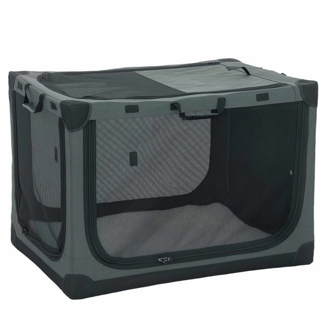 Foldable Pet Carrier, 600D Fabric, 90x64x64 cm, Green