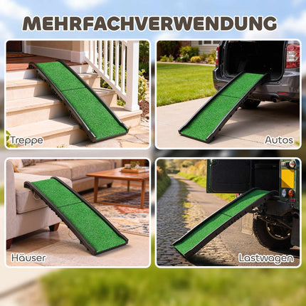 Foldable Pet Ramp for Cars, 155 cm, Non-Slip Surface