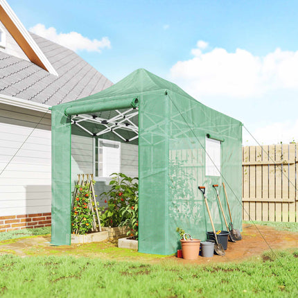 Foldable Pop-Up Greenhouse, 295x200x270 cm, UV-Protected