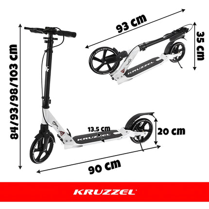 Foldable Scooter for Kids & Adults, 200mm Wheels, 100kg Max