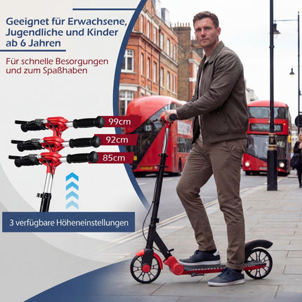 Foldable Scooter with LED Wheels & Adjustable Handlebar