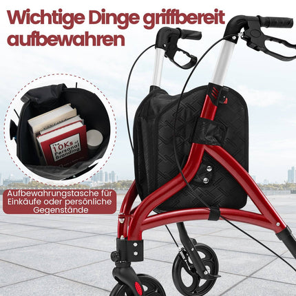 Foldable Senior Walker – Lightweight Aluminum, 20cm Wheels