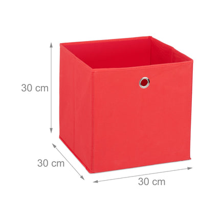 Foldable Shelf Storage Baskets, Set of 4 with Grip Holes