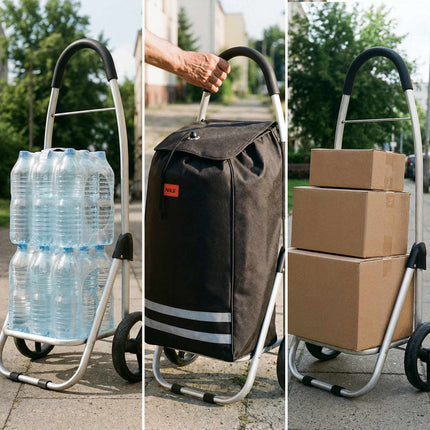 Foldable Shopping Trolley 45L Black, Thermal Interior