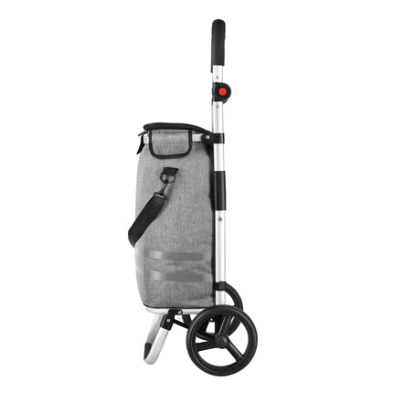 Foldable Shopping Trolley 50L, Gray, Thermal Insulation