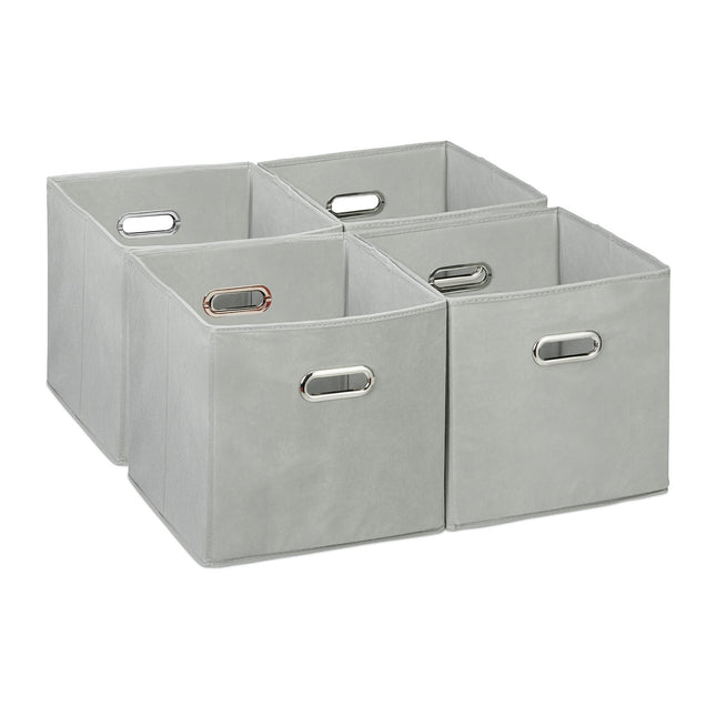 Foldable Storage Baskets – Set of 4, Organiser Boxes