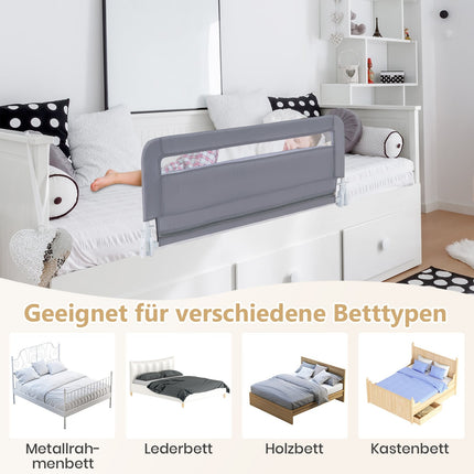 Foldable Toddler Bed Rail, 100 cm, Washable Cover