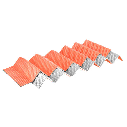Foldable Tourist Mat, Aluminum Edge, 195 cm, Orange