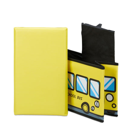 Foldable Toy Storage Box with Lid and Seat