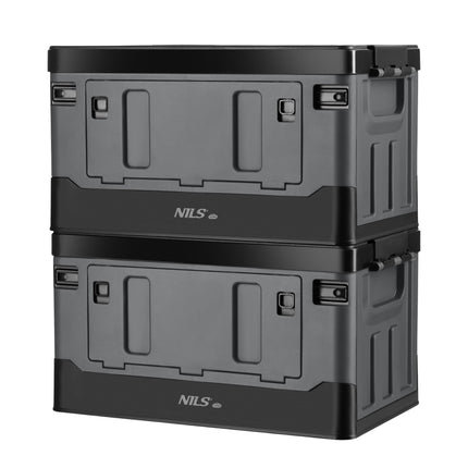 Foldable Transport Box 38L, Grey-Black, PP Material