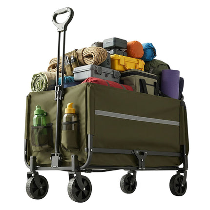 Foldable Wagon with Tailgate – Waterproof, High Capacity