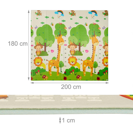 Foldable animal play mat