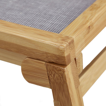 Foldable bamboo bed tray