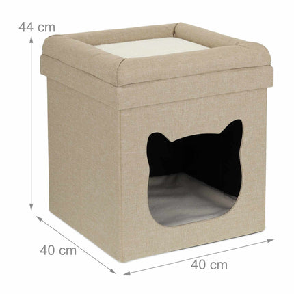 Foldable cat den