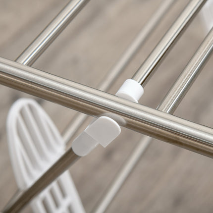 Foldable clothes airer, 3 levels, stainless steel, 138cm