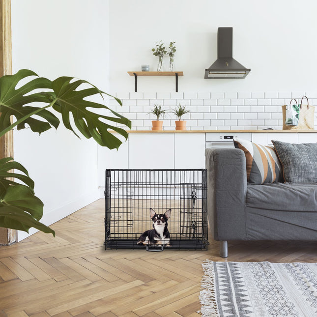 Foldable dog cage