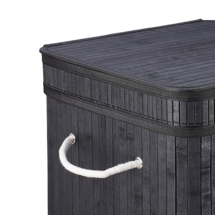 Foldable laundry basket bamboo