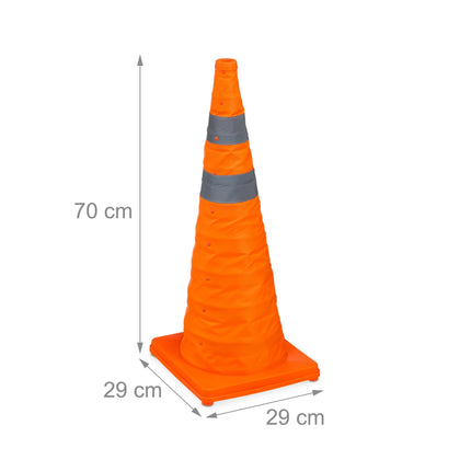Foldable pylons 70 cm in 2-pack