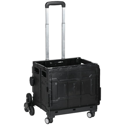 Folding shopping cart, 80 kg capacity, stair climber