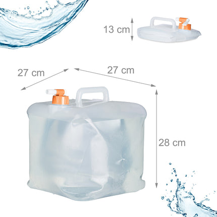Foldable water container with 4 containers