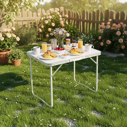 Folding Aluminum Camping Table, Portable and Durable
