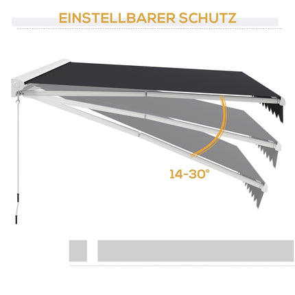 Electric folding arm awning, 4x3m, Remote controlled, Grey