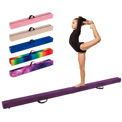 Folding Balance Beam, 8 Ft, Wood Base, Anti-Slip Bottom