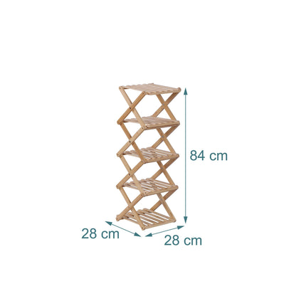 Folding Bamboo Shoe Rack – Vertical, Space-Saving Design