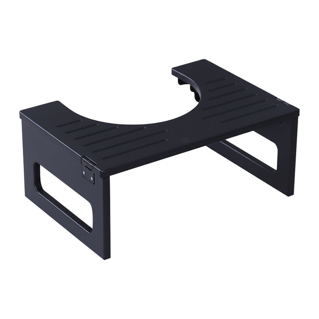 Folding Bamboo Toilet Stool, Non-Slip, Compact