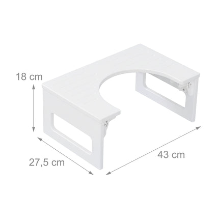 Folding Bamboo Toilet Stool – Non-Slip, Compact Design