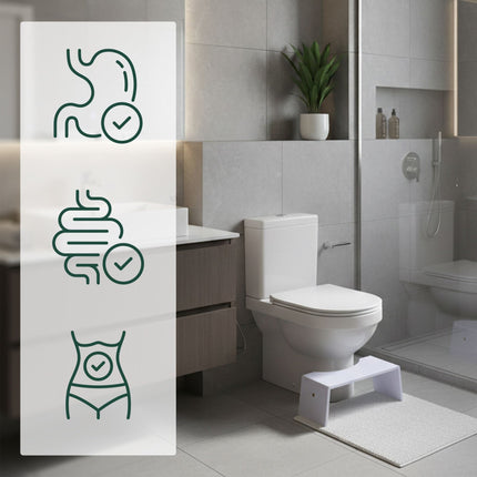 Folding Bamboo Toilet Stool – Non-Slip, Space-Saving