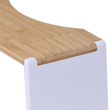 Folding Bamboo Toilet Stool – Non-Slip, Space-Saving