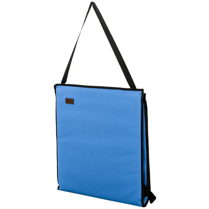 Folding Beach Lounger Set, Steel Frame, Blue, 2-Pack