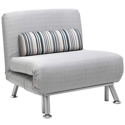 Folding gray metal sofa bed - Compact 75 x 70 x 75 cm
