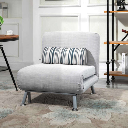 Folding gray metal sofa bed - Compact 75 x 70 x 75 cm