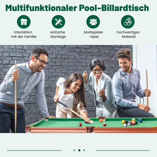 Opklapbare biljarttafelset met keu, ballen en krijt, 138 cm