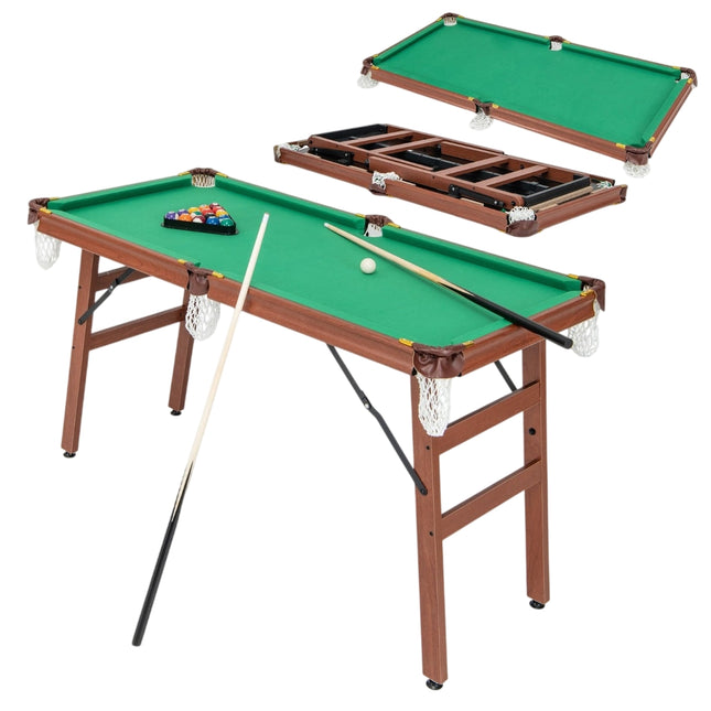 Opklapbare biljarttafelset met keu, ballen en krijt, 138 cm