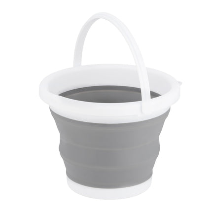 Folding Bucket, Gray, 5L Capacity