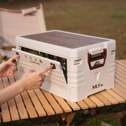 Folding Camping Box with Lid – 2-in-1 Storage Solution