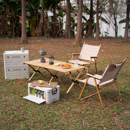 Folding Camping Box with Lid – 2-in-1 Storage Solution