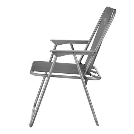 Folding Camping Chair, Gray, Portable, Lightweight