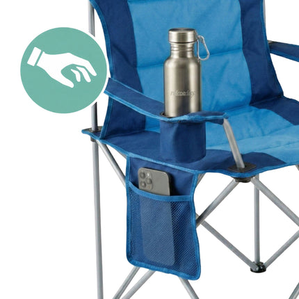 Folding Camping Chair, High Back, Cup Holder, Carry Bag