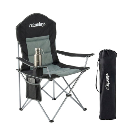 Folding Camping Chair – High Back, Padded Seat, Carry Bag