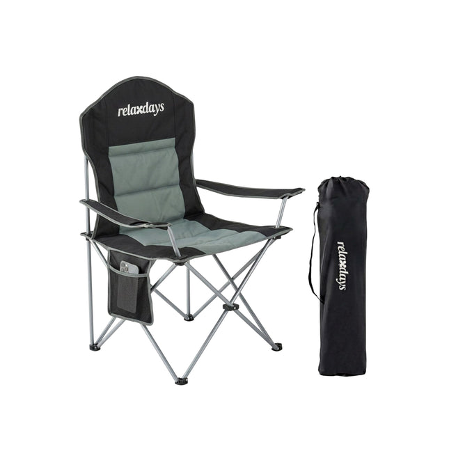 Opvouwbare campingstoel - hoge rugleuning, gevoerde zitting, draagtas