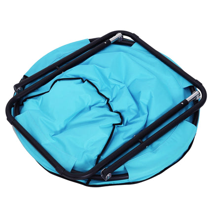 Folding Camping Chair, Upholstered, Blue, 80x80x75Cm