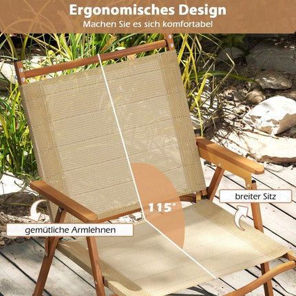 Folding Camping Chairs Set, Lightweight Aluminum, 180kg Capacity