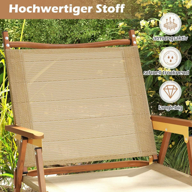 Folding Camping Chairs Set, Lightweight Aluminum, 180kg Capacity