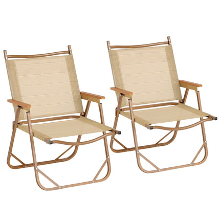 Folding Camping Chairs Set, Lightweight Aluminum, 180kg Capacity