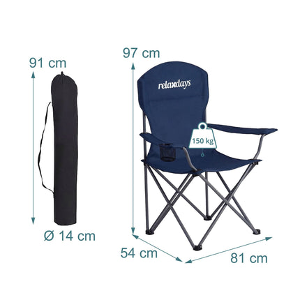 Folding Camping Chairs Set of 2 – Lightweight With Bag